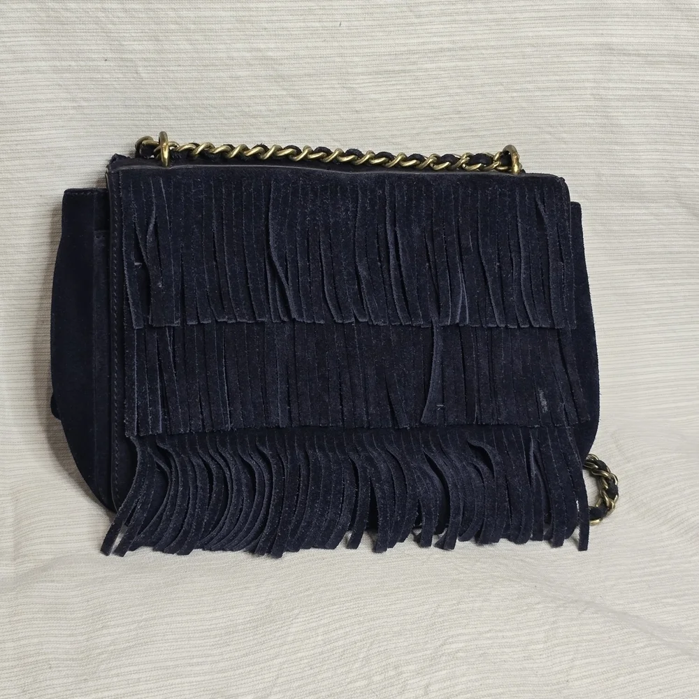 Tory Burch Fringe Farrah Suede Purse